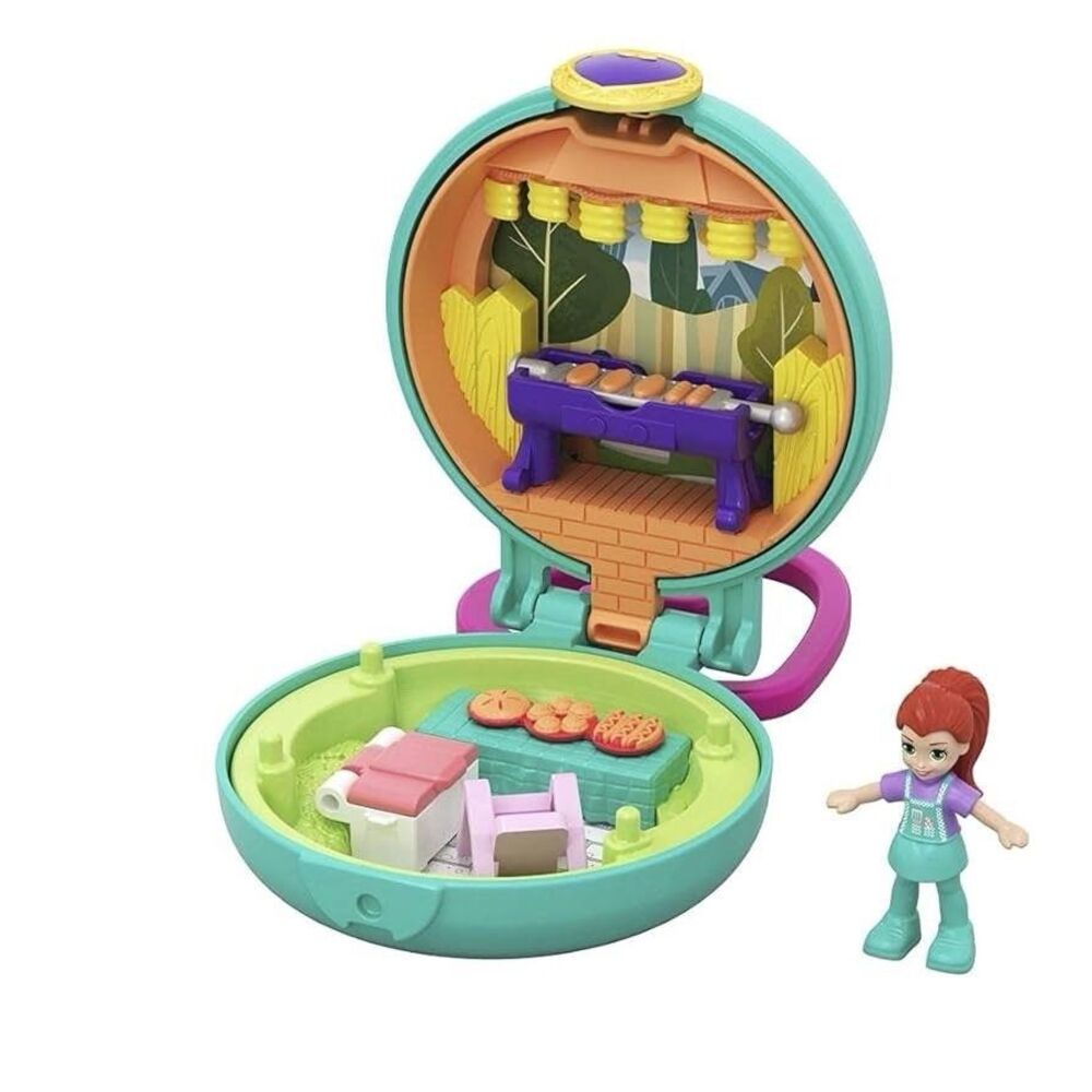 Polly Pocket Tiny Pocket Places Playset Camping Grilling Complete Mattel 2019 ⭐️